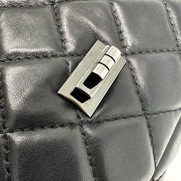 Chanel 2011 Runway Black Medium 2.55 Reissue Quilted Lambskin So Black Roll Clut - Picture 9 of 16